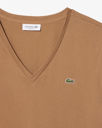 Relaxed Fit Soft Cotton V Neck T-shirt