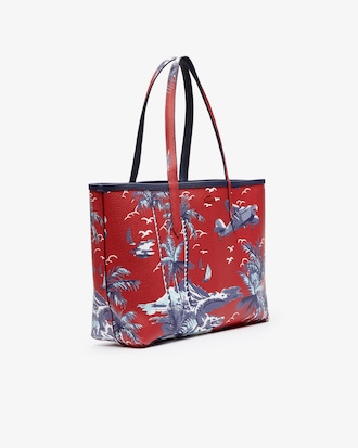 Women's Anna Pouch Reversible Hawaiian Print Zip Tote Bag