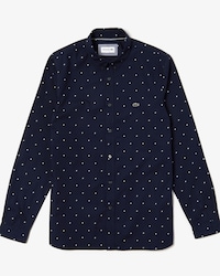 Men's Slim Fit Print Cotton Poplin Shirt