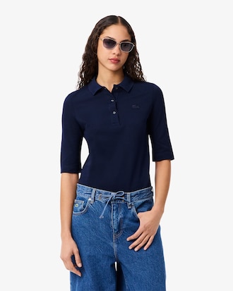 Slim Fit L.12.D Three Quarter Sleeve Polo Shirt