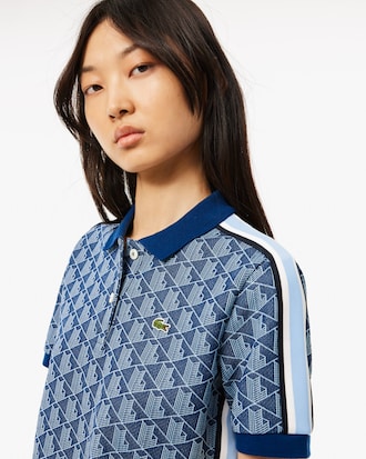 Slim Fit Monogram Jacquard Polo Shirt