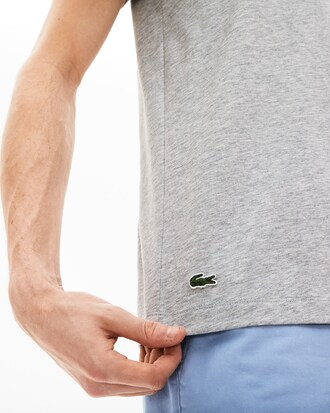 Men's Crew Neck Striped Pocket Cotton Jersey T-shirt