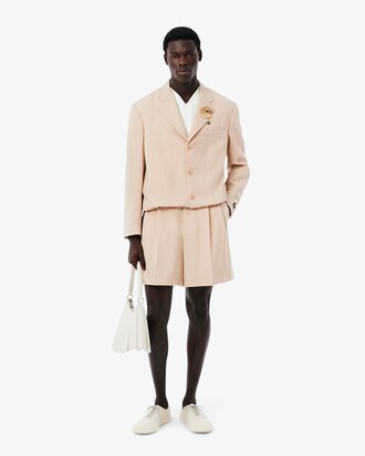 Runway Fitted Wool Bermuda Shorts