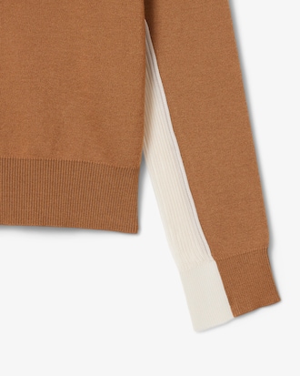 Runway Wool Blend Polo Collar Sweater