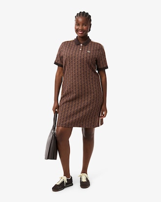 Slim Fit Monogram Jacquard Polo Dress