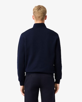 High Neck Zipped Fleece Sweatshirt