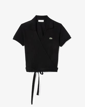 Stretch Mini Piqué Wrap Polo Shirt