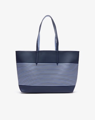 Women's Anna Pouch Reversible Stripe Print Zip Tote Bag