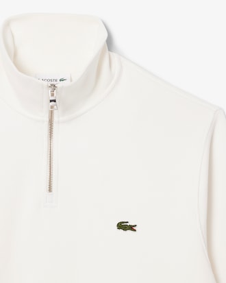 Zip-Up High Neck Interlock Sweatshirt