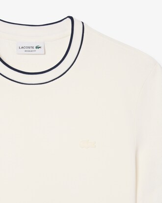 Stretch Piqu&eacute; Stripe Collar T-shirt