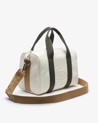 Women's Classic Coated Petit Piqu&eacute; Canvas Boston Bag