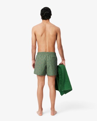 Crocodile Print Swim Trunks