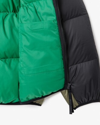 Water-Repellent Colour-Block Down Jacket