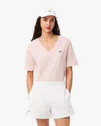 Relaxed Fit Soft Cotton V Neck T-shirt