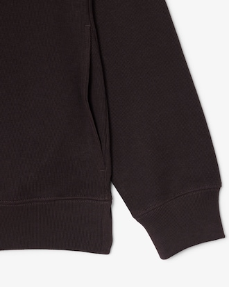 Zip-Up High Neck Interlock Sweatshirt