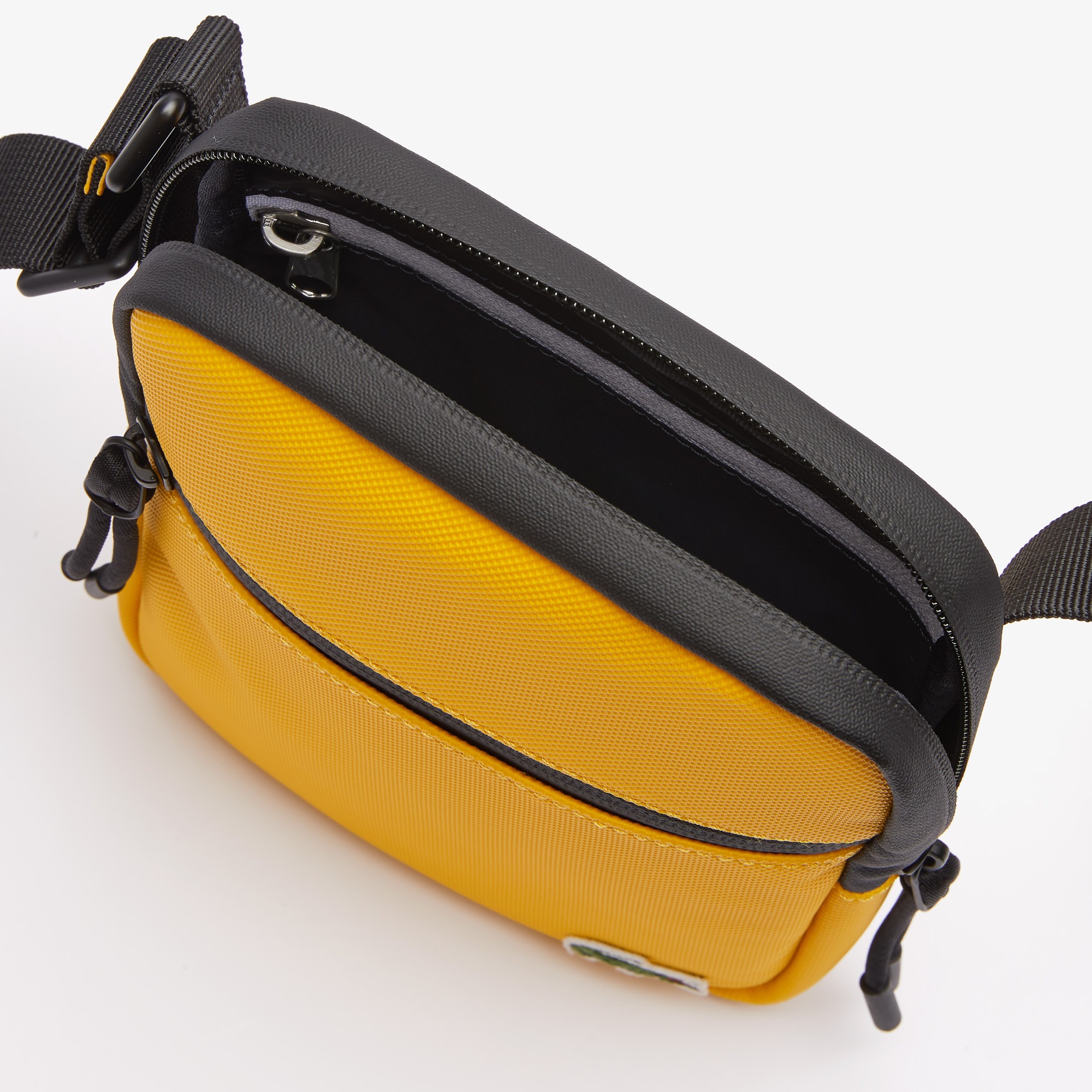 Men's LCST Coated Canvas Small Flat Crossbody Bag LACOSTE