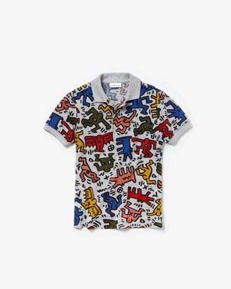 Boys' Lacoste Keith Haring Print Mini Piqu&eacute; Polo Shirt