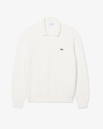Classic Fit Long Sleeved Knitted Polo Shirt