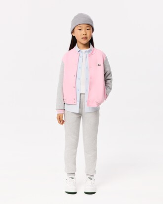 Contrast Sleeve Fleece Bomber Jacket