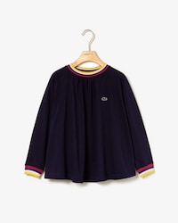 Girls' Contrast Finishes Flared T-shirt