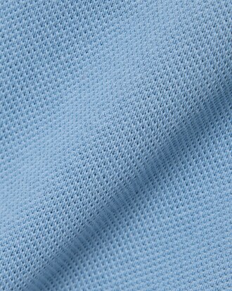 Stripe Collar Petit Piqu&eacute; Polo Shirt