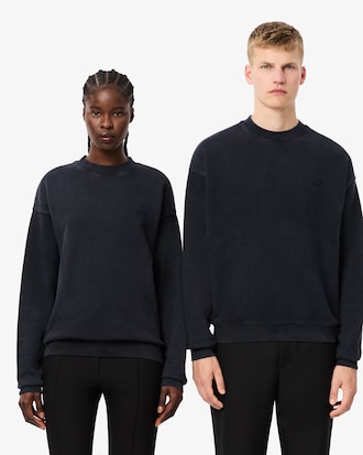 Loose Fit Washed Effect Fleece Sweatshirt