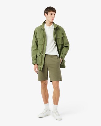 Regular Fit Logo Stripe Fleece Shorts
