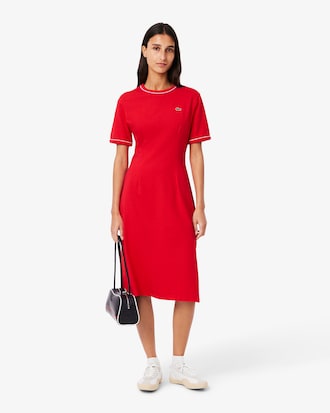 Trim Accent Jersey T-shirt Dress