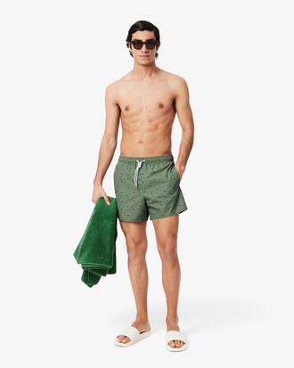 Crocodile Print Swim Trunks
