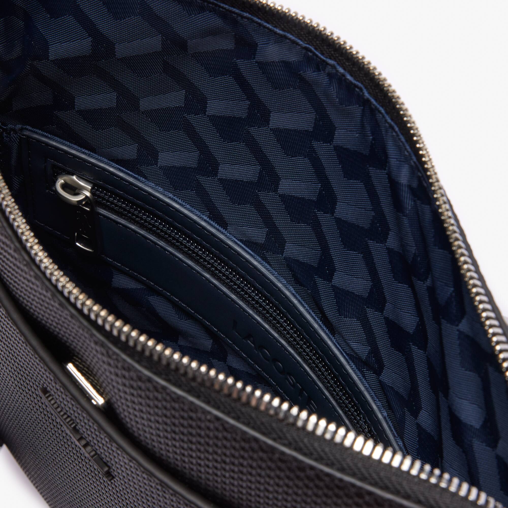 lacoste chantaco pique leather zip