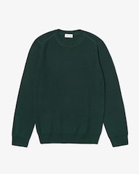 Men's Crew Neck Wool And Cashmere Blend Knit Effect Sweater