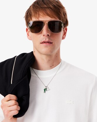 Ribbed Neck Petit Piqué T-shirt