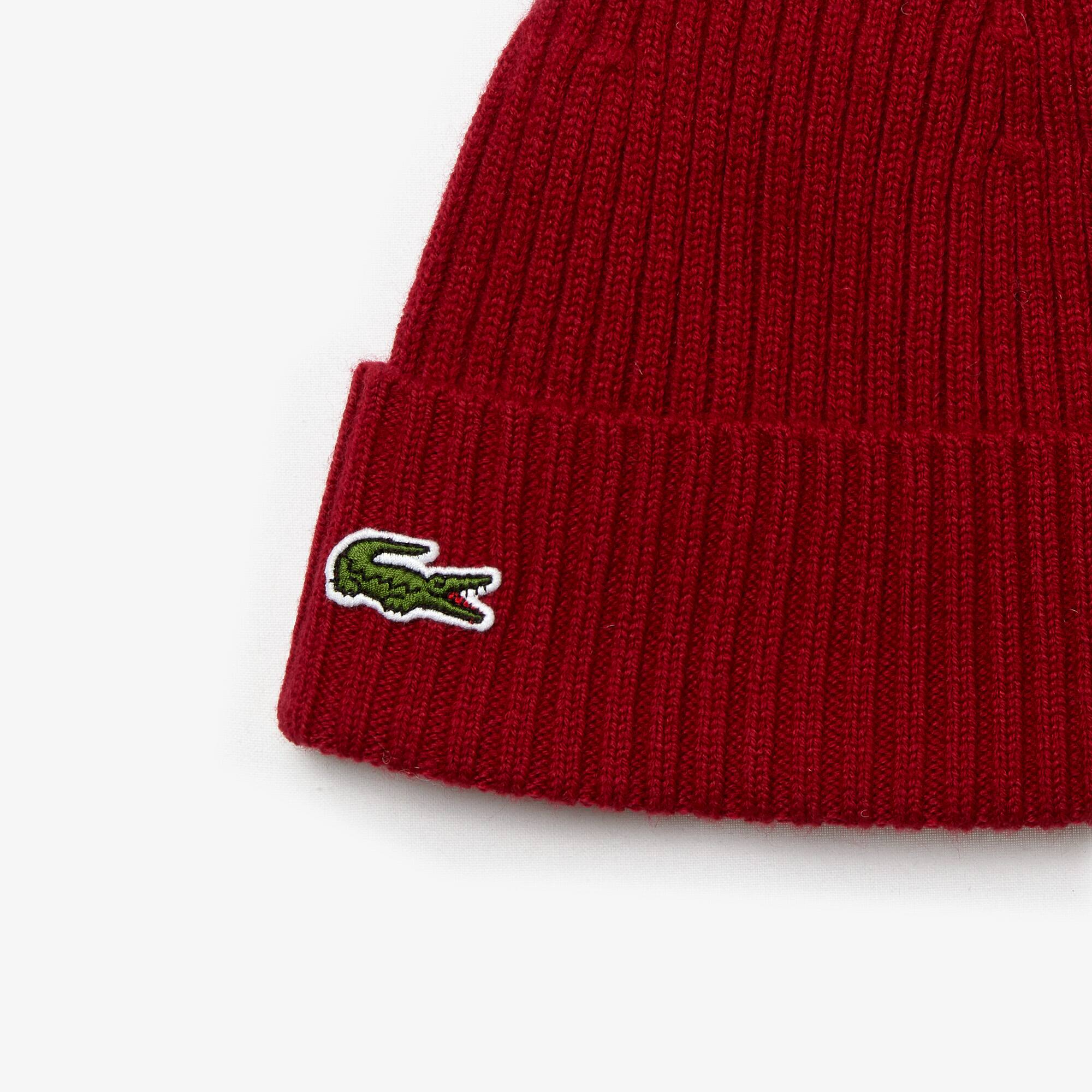red lacoste beanie