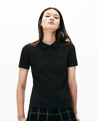 Women's Lacoste LIVE Slim Fit Velvet Croc Stretch Piqu&eacute; Polo Shirt