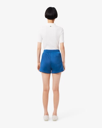 Satin Jersey Pointelle Stripe Shorts