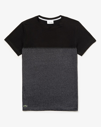 Men's Lacoste SPORT Crew Neck 3D Lettering Colourblock T-shirt