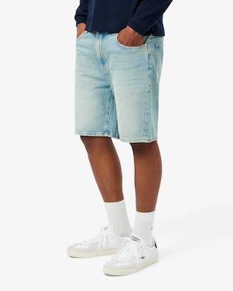 Straight Fit Denim Bermuda Shorts