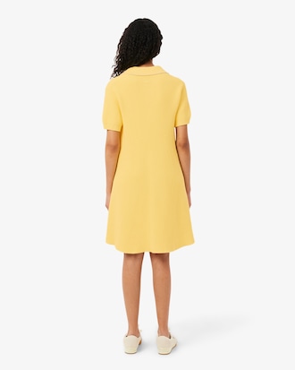 Badge Accent Cotton Polo Dress