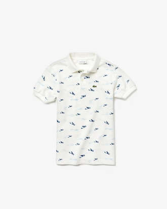 Boys' Lacoste Egyptian Print Crepe Piqu&eacute; Polo Shirt