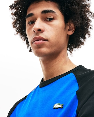 Unisex Lacoste LIVE Crew Neck Colourblock Cotton T-shirt