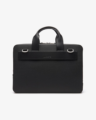 Men's Chantaco Matte Piqué Leather Computer Bag 