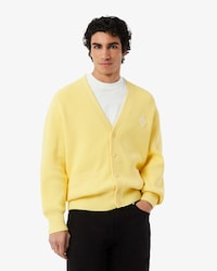 Relaxed Fit Ribbed Cotton Cardigan