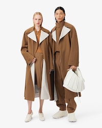 Runway Wool Blend Trench Coat