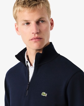 High Neck Zipped Fleece Sweatshirt