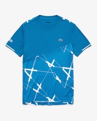 Men's Lacoste SPORT Geometric Design Breathable Piqu&eacute; T-shirt