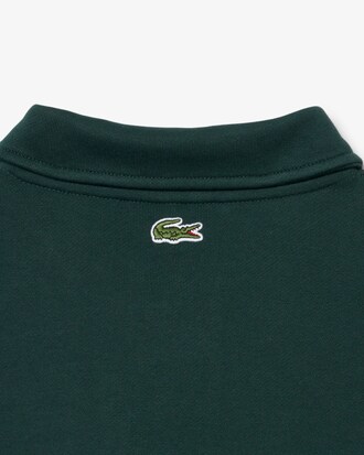 Polo Collar Badge Accent Sweatshirt