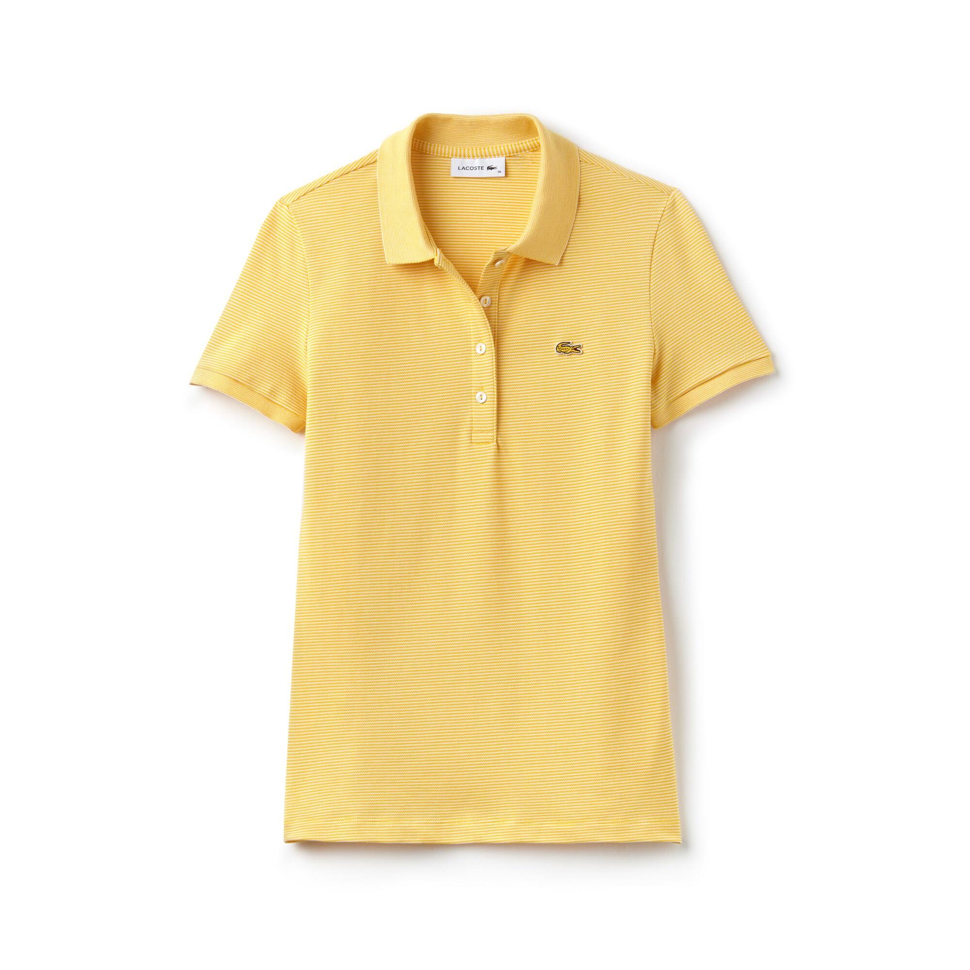 lacoste mini pique stretch polo