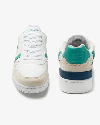 Men's T-Clip Perforated Leather and Suede Trainers