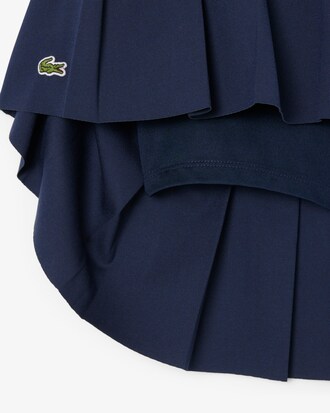 Oxford Cotton Pleated Skirt