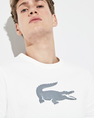 Men's Lacoste SPORT Crew Neck Holographic Croc Cotton T-shirt